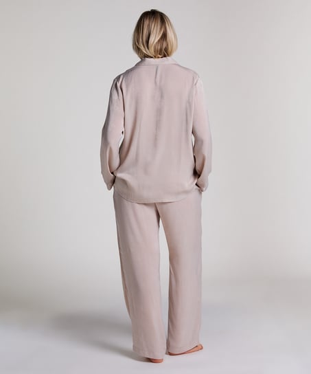 Satin Trousers, Beige