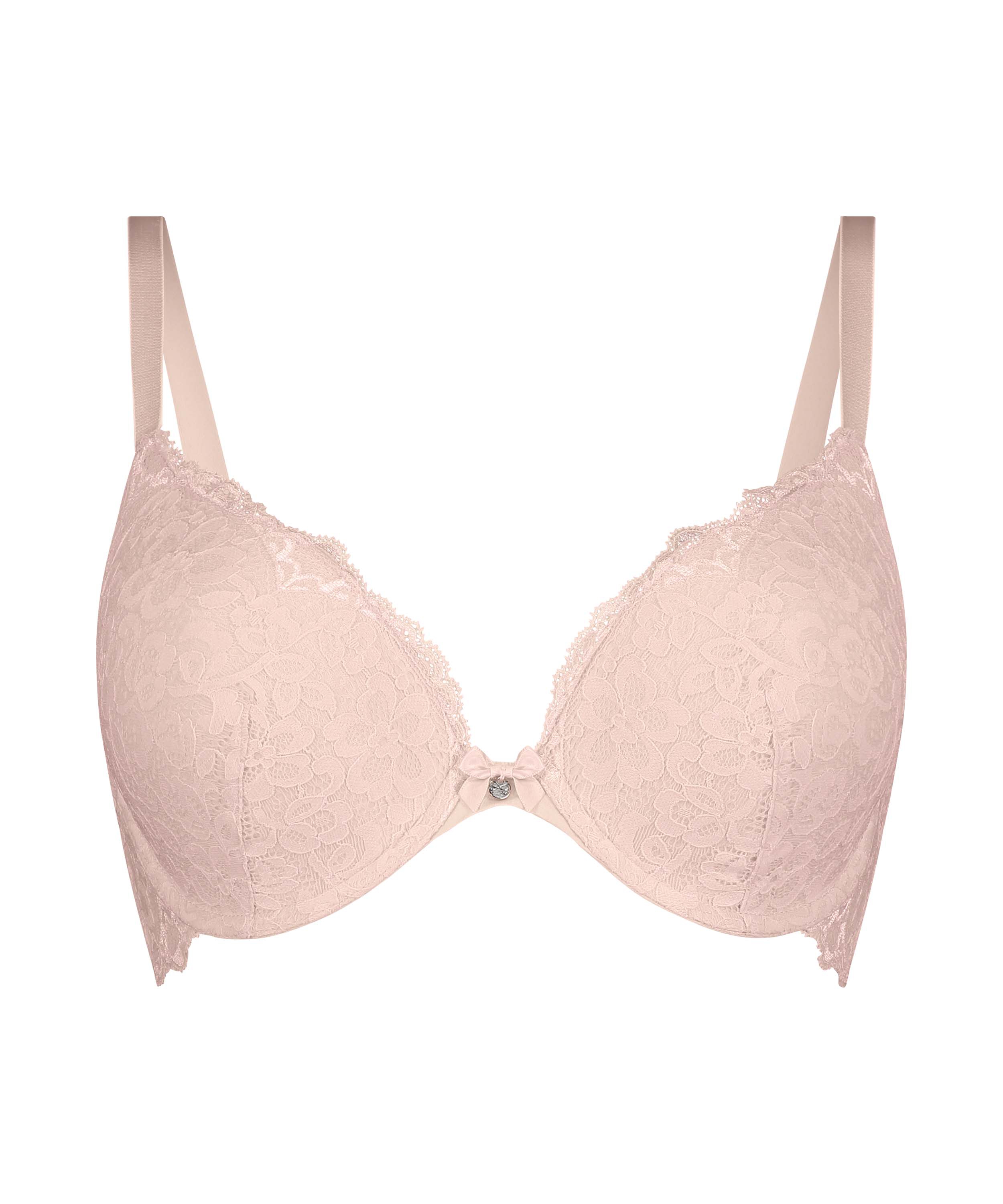 Marine Padded Push-Up Underwired Bra, Pink, main
