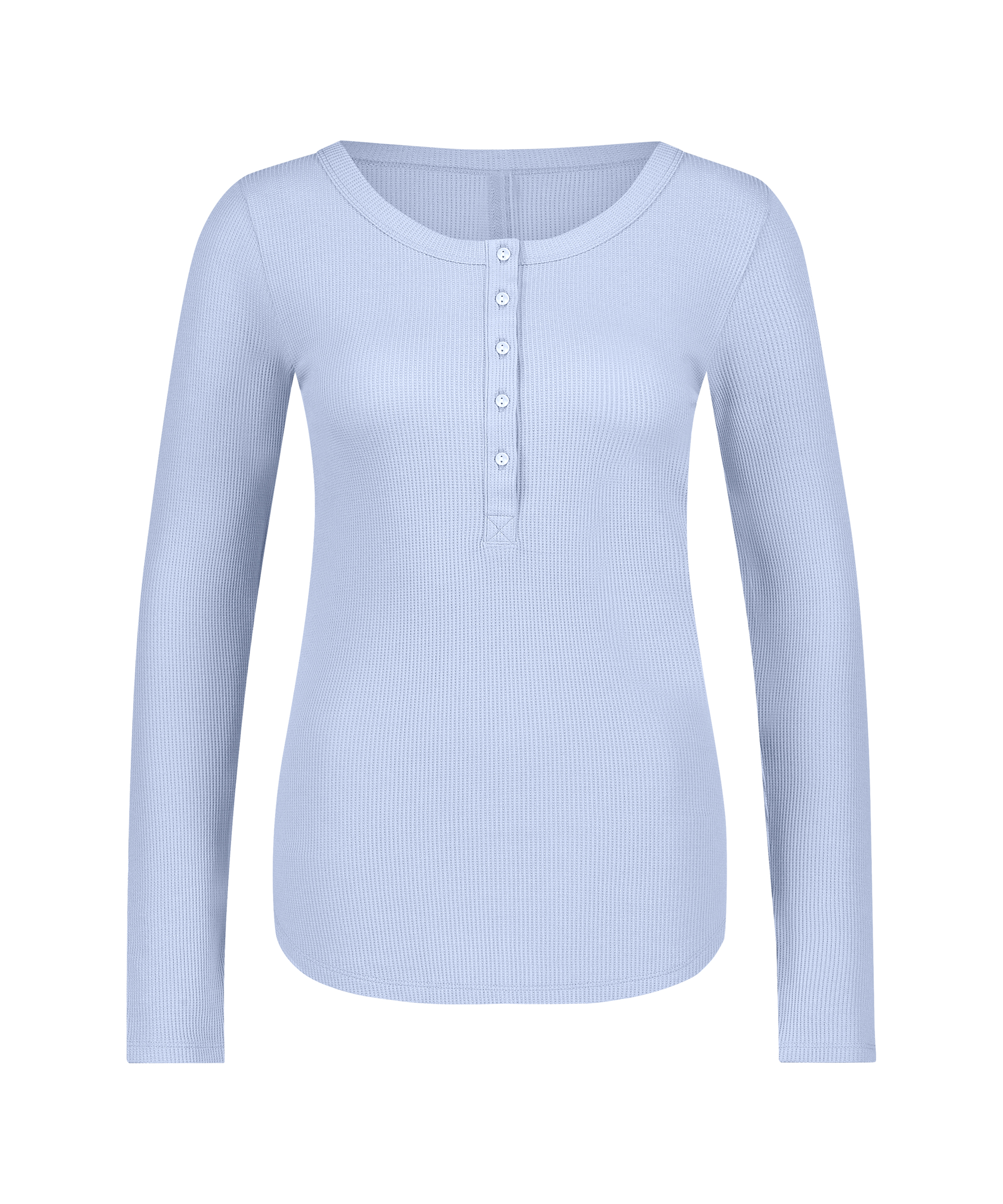 Long-Sleeved Pyjama Top, Blue, main