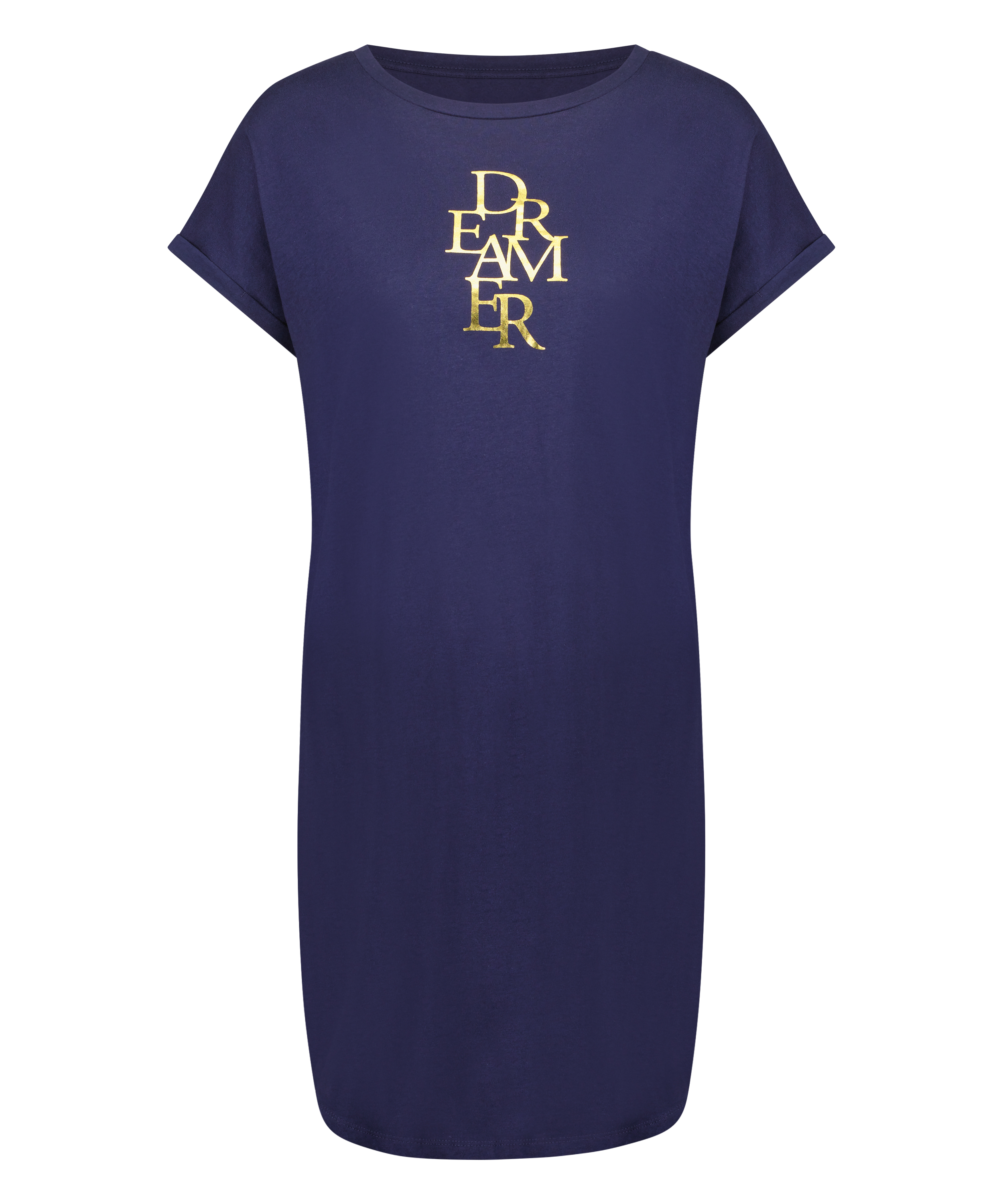 Round Neck Nightshirt, Blue, main