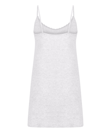 Pointelle Slipdress, Gray
