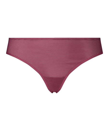 Invisible thong Stripe mesh, Red