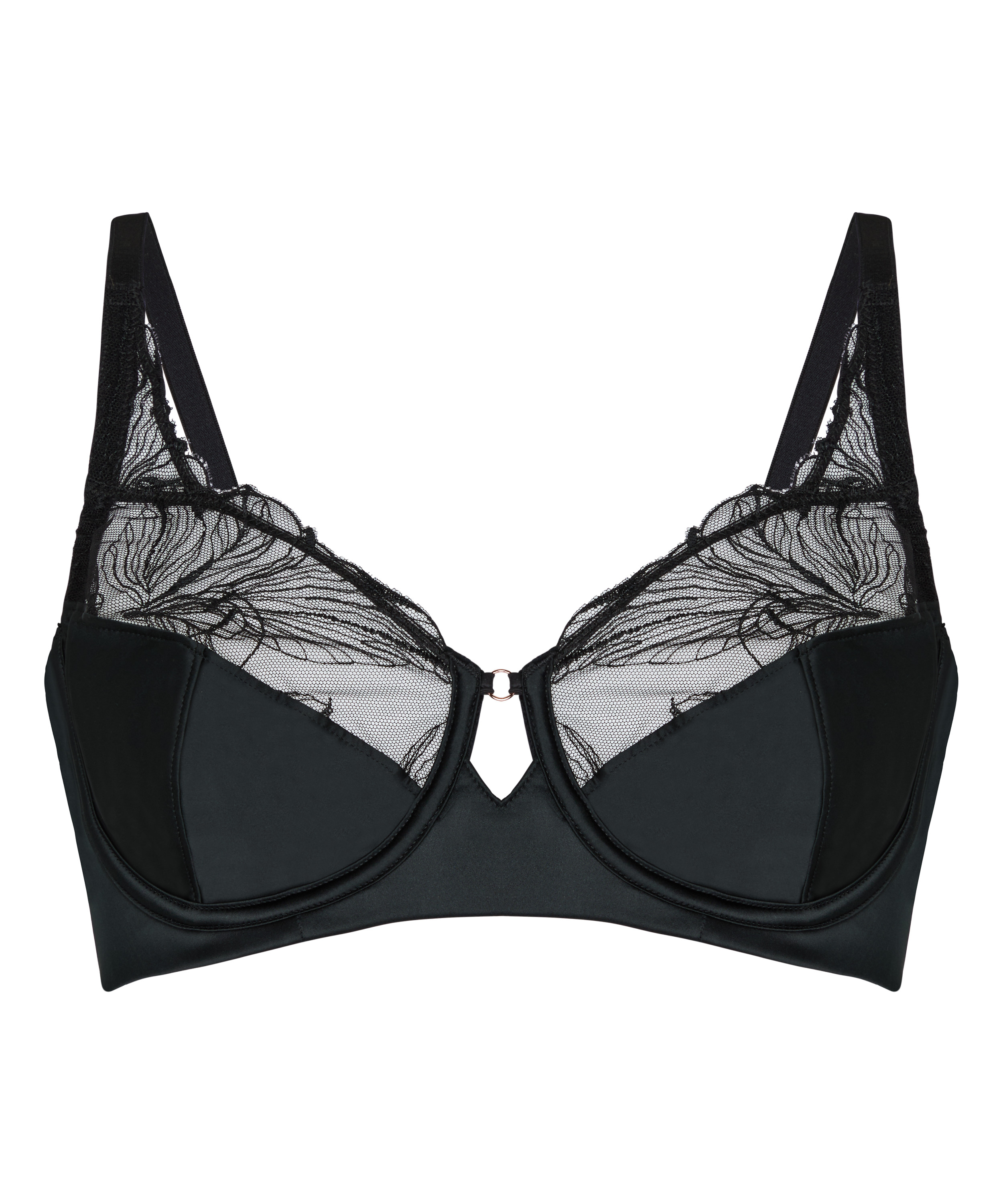 Non-Padded Underwired Bra Ellen, Black, main