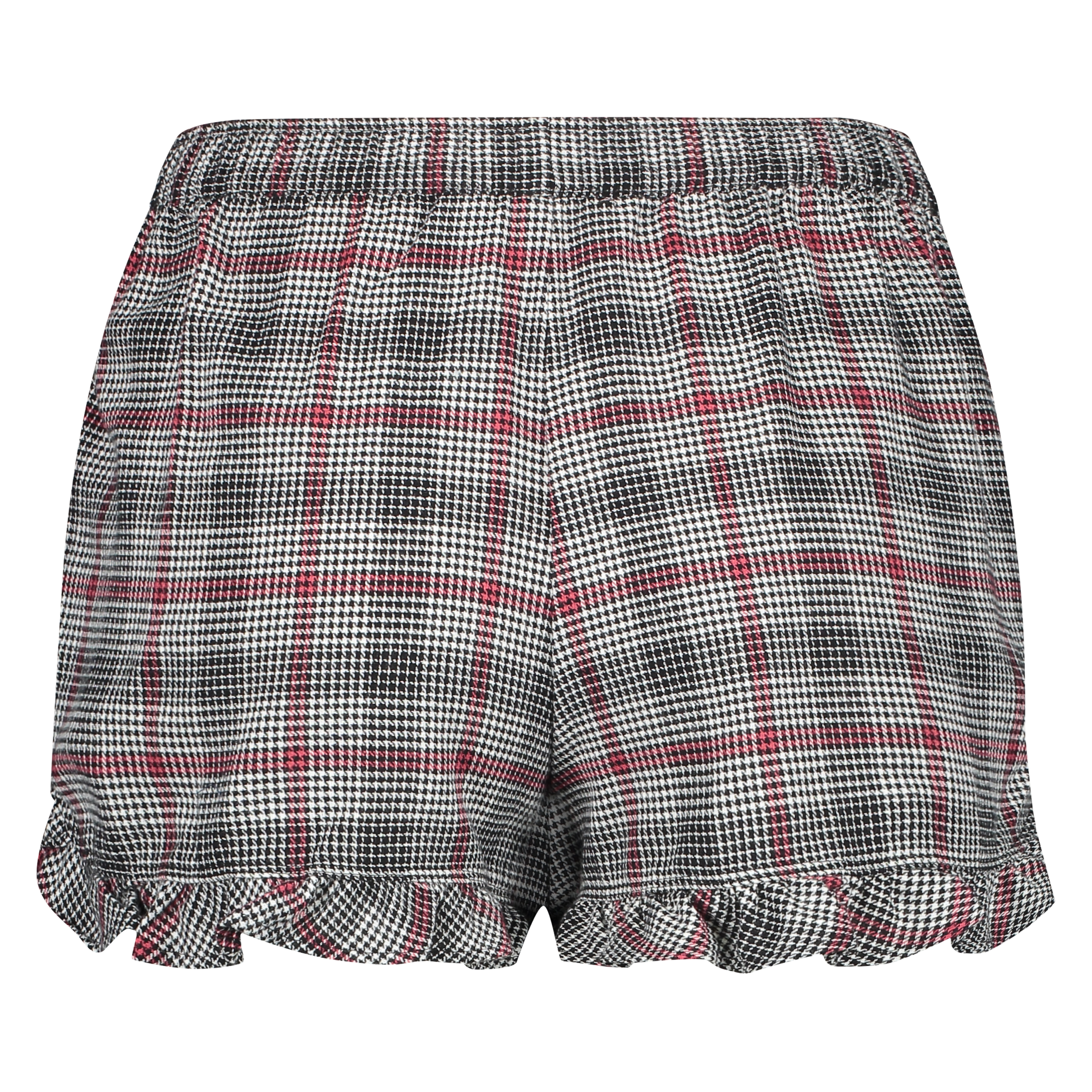 Twill Check pyjama shorts, Gray, main
