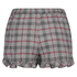 Twill Check pyjama shorts, Gray