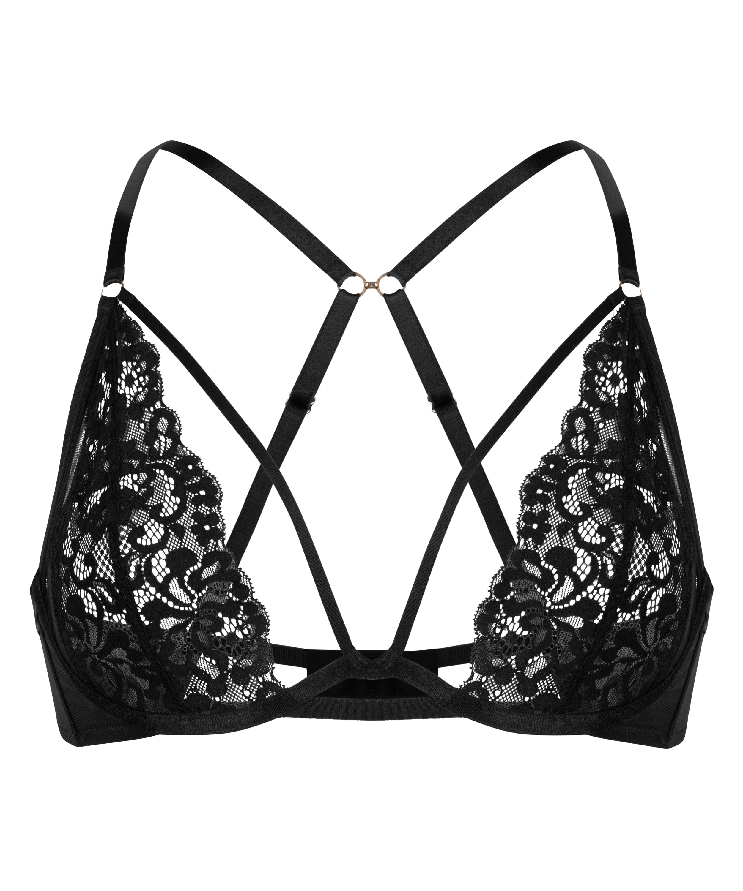 Cinnamon Non-Padded Underwired Bra, Black, main