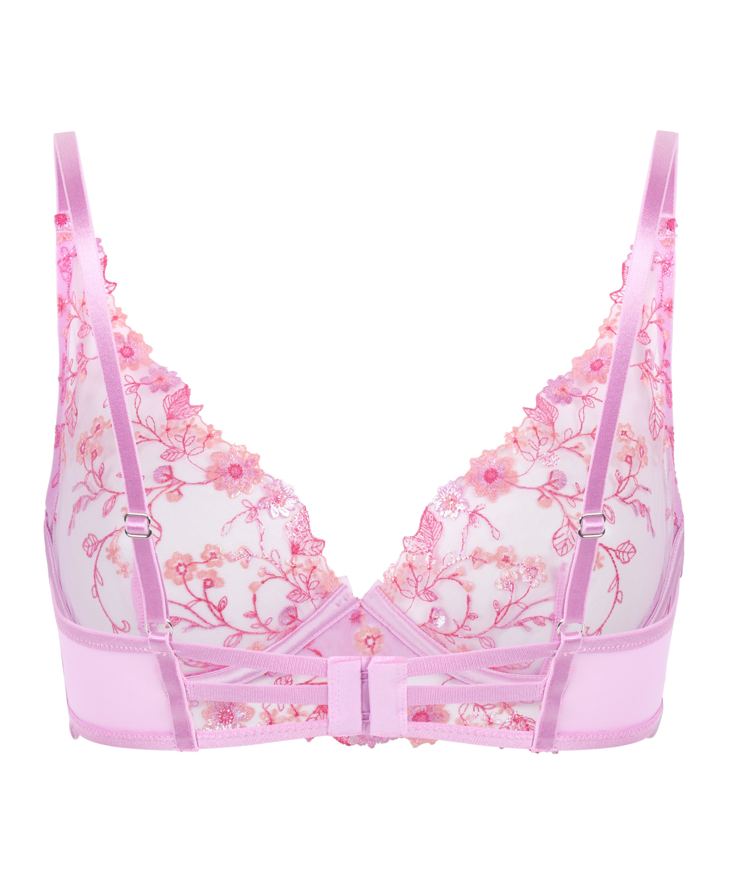 Lillia Non-Padded Underwired Longline Bra, Pink, main