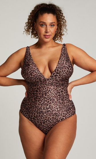 Luxe Shaping Swimsuit, Brown
