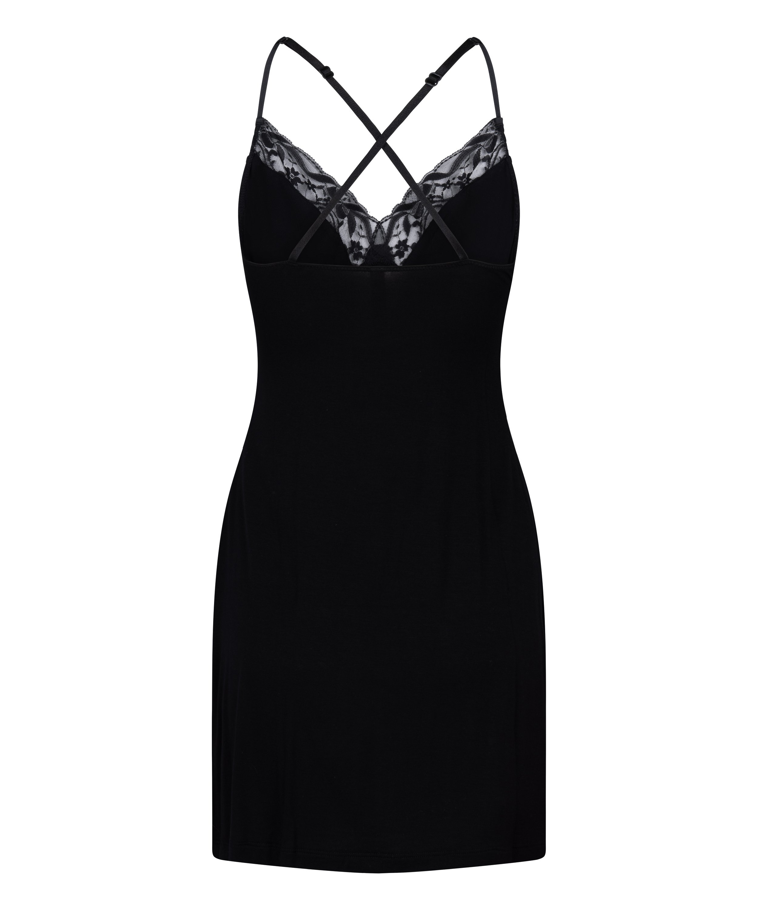 Jersey Slipdress, Black, main