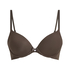 Plunge Padded Underwired Bra, Brown
