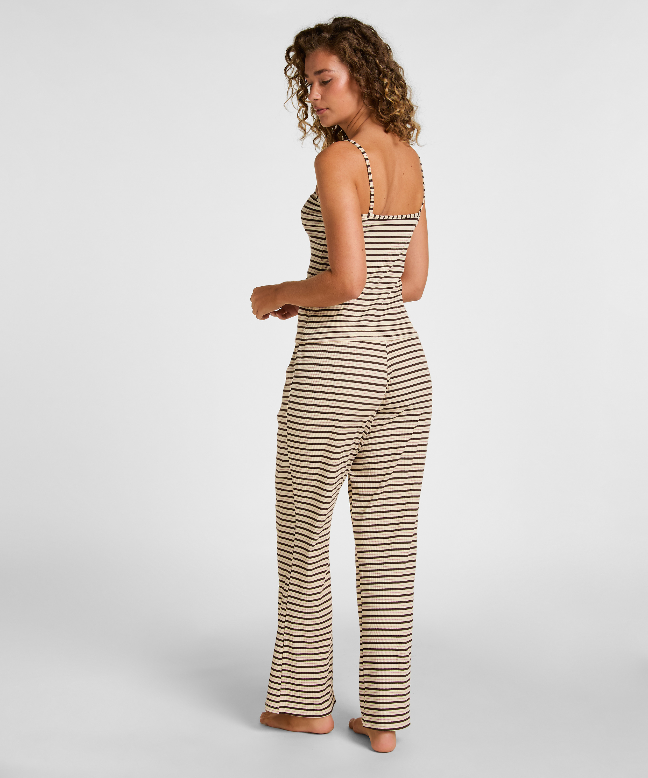 Pyjama Set Lace, Brown, main