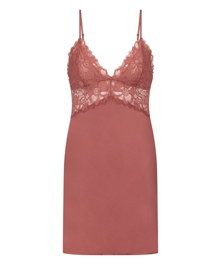 Satin Slip Dress, Pink