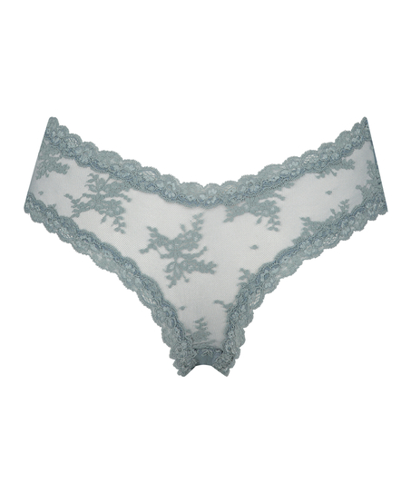 V-shaped Brazilian knickers mesh, Green