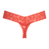 Floral Lace Thong, Red