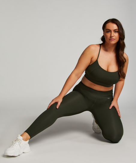 HKMX Crossed High Waisted Leggings, Green