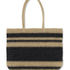 Striped Beach Bag, Black