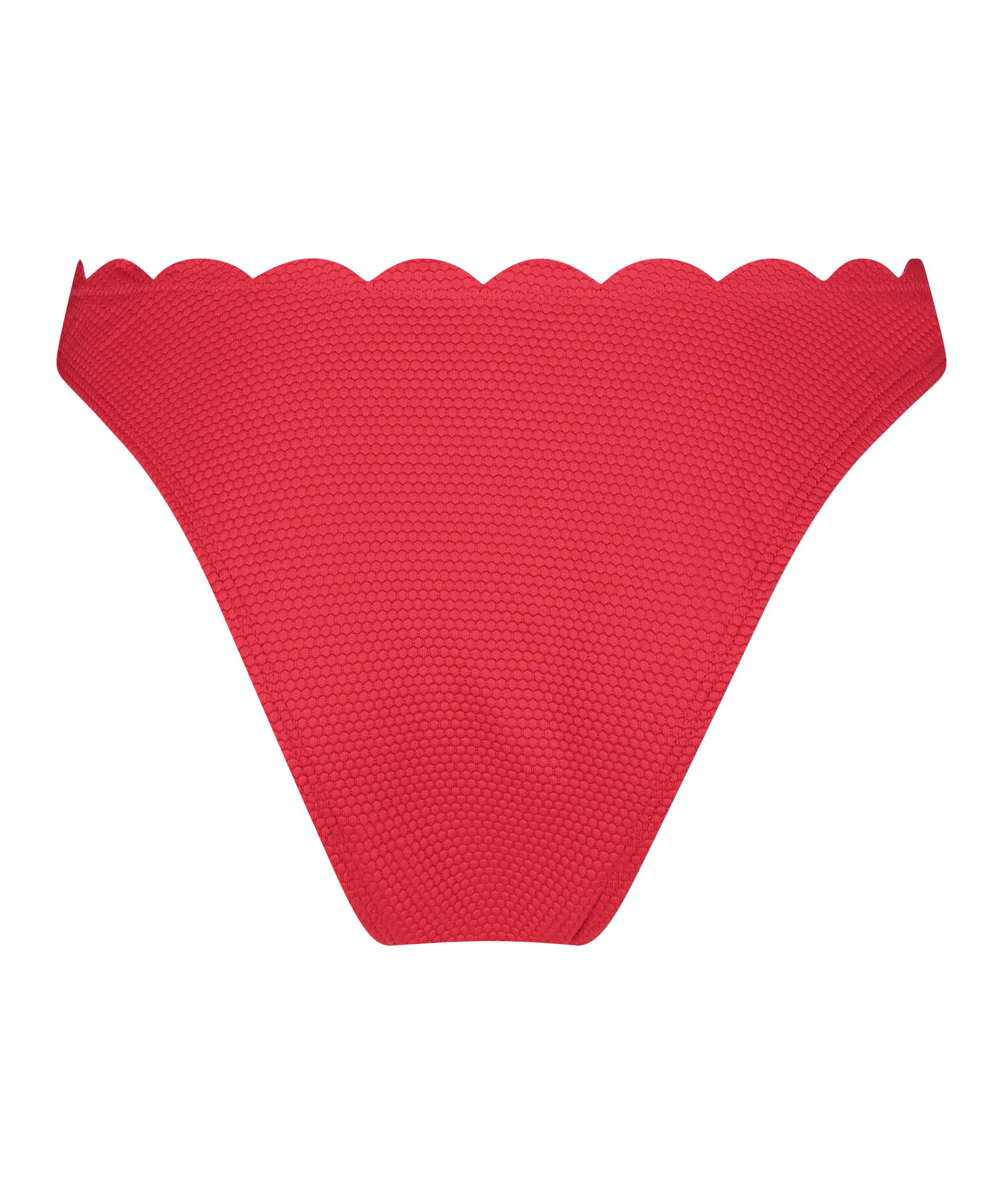 Scallop High-Leg Bikini Bottoms, Pink, main