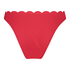 Scallop High-Leg Bikini Bottoms, Pink