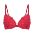 Rose padded push-up bra, Red