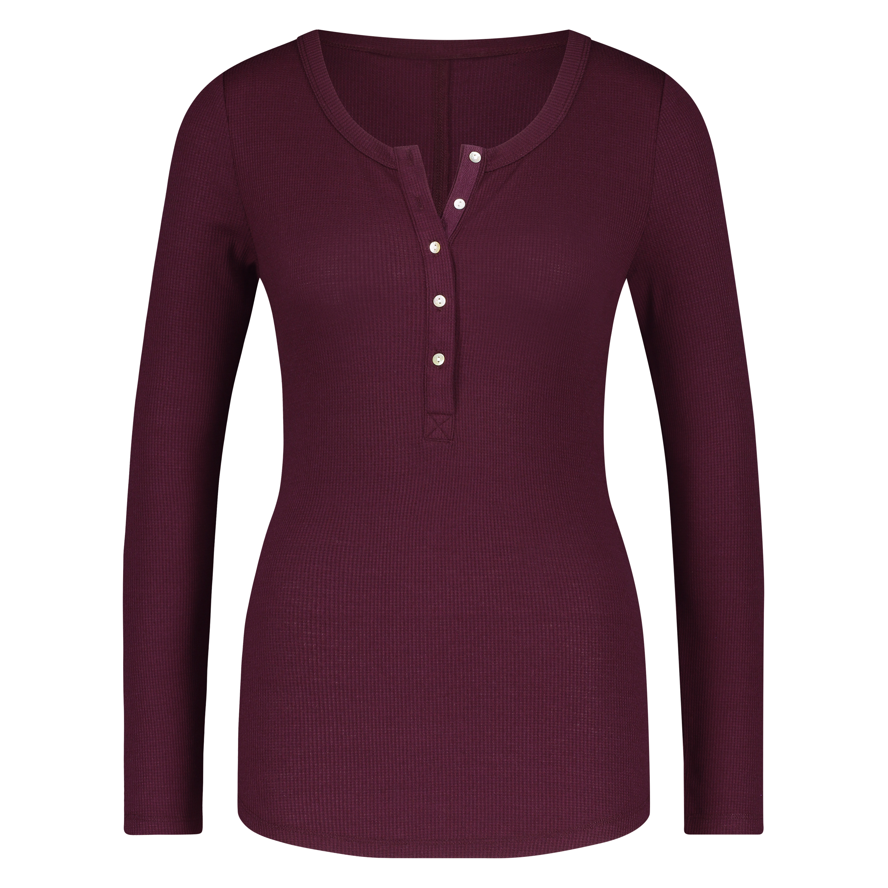 Long-Sleeved Pyjama Top, Purple, main
