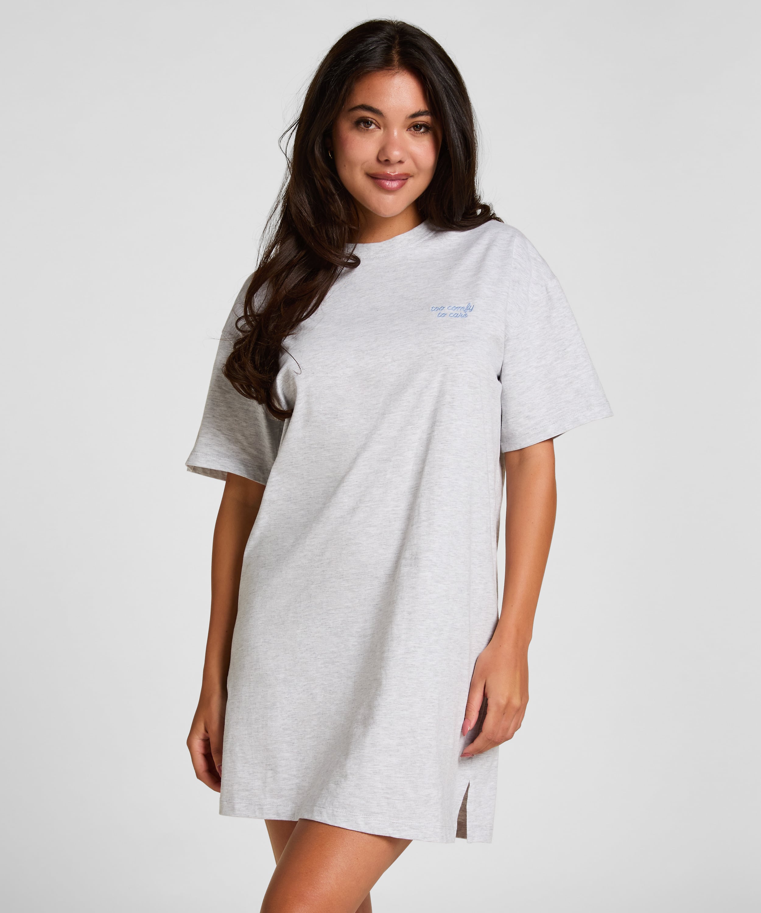 Roundneck Nightshirt, Gray, main