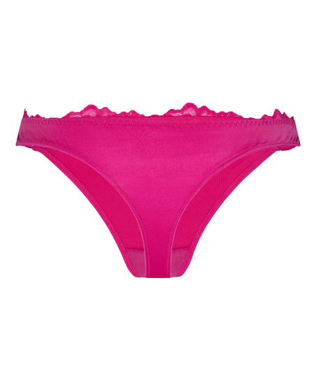 Lace & Shine Thong, Pink