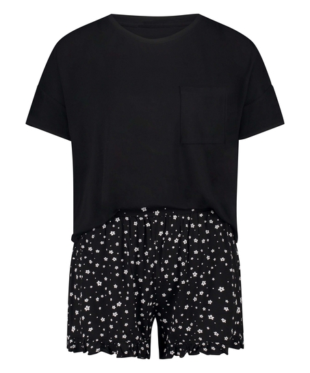 Short Pyjama Set, Black