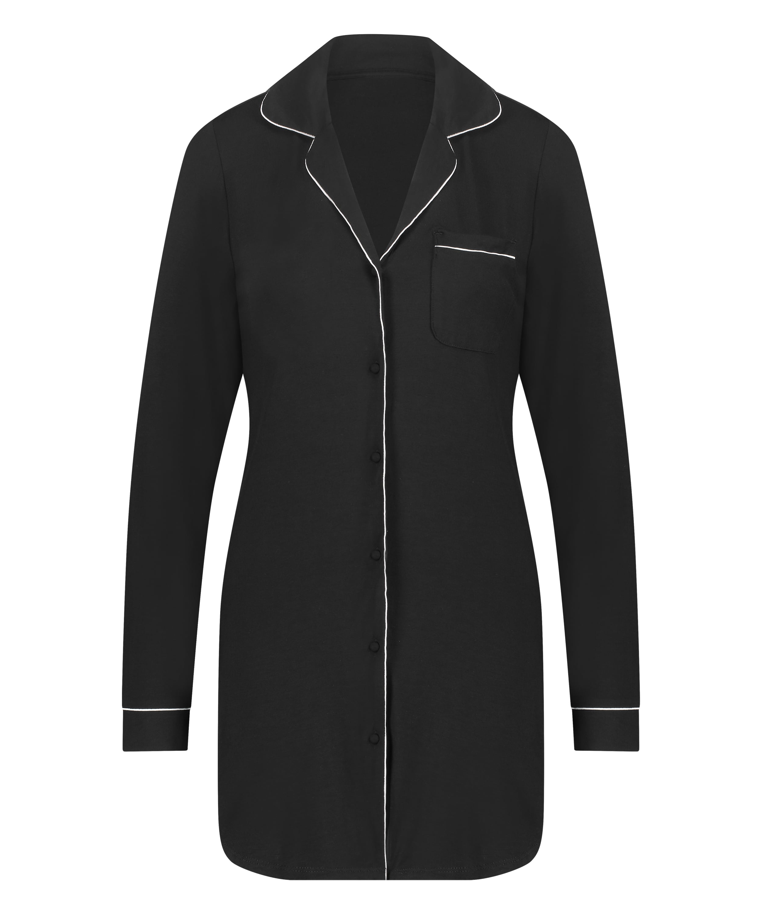 Essential Jersey Shirtdress, Black, main