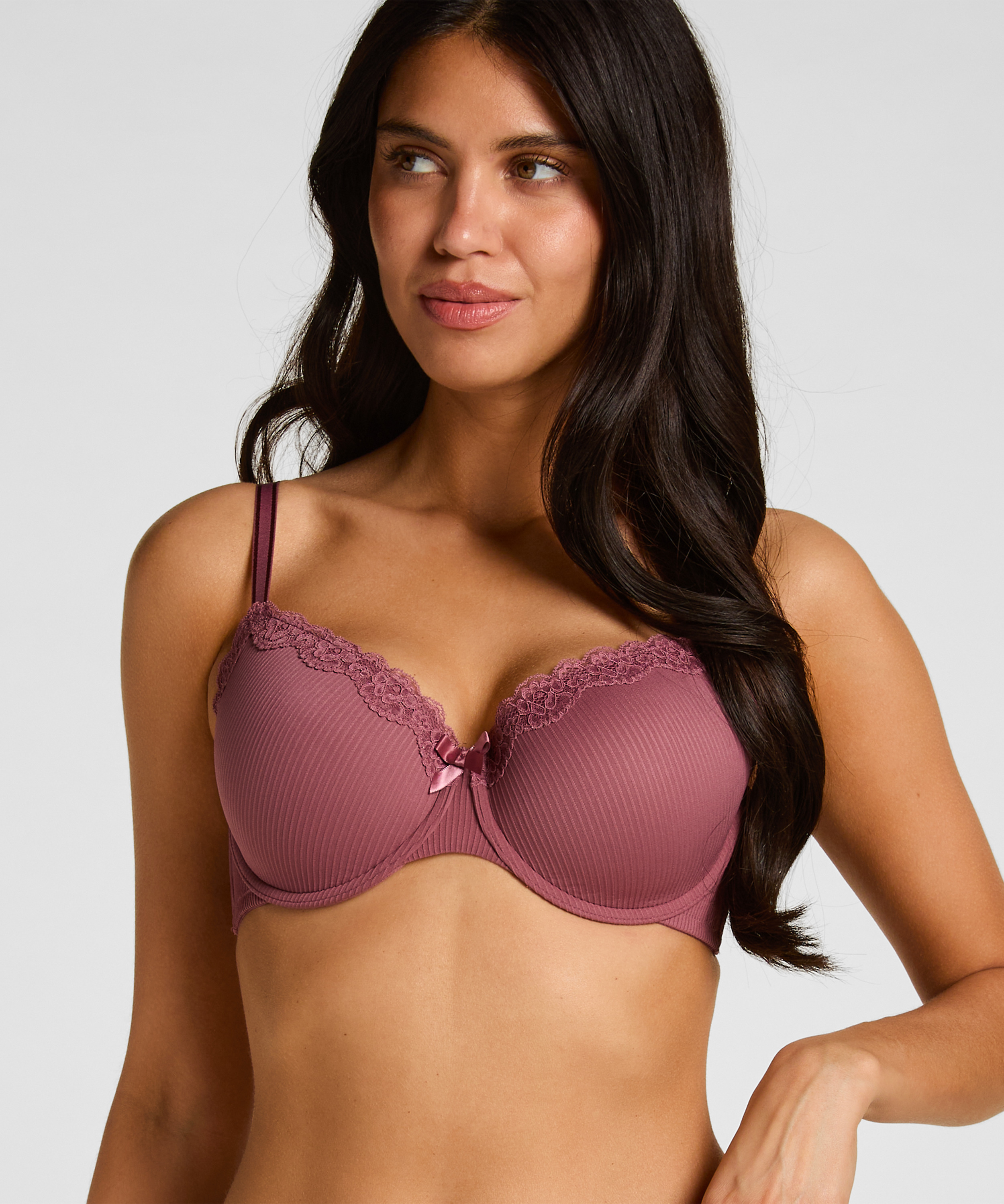 Lola Padded Underwired Bra, Purple, main