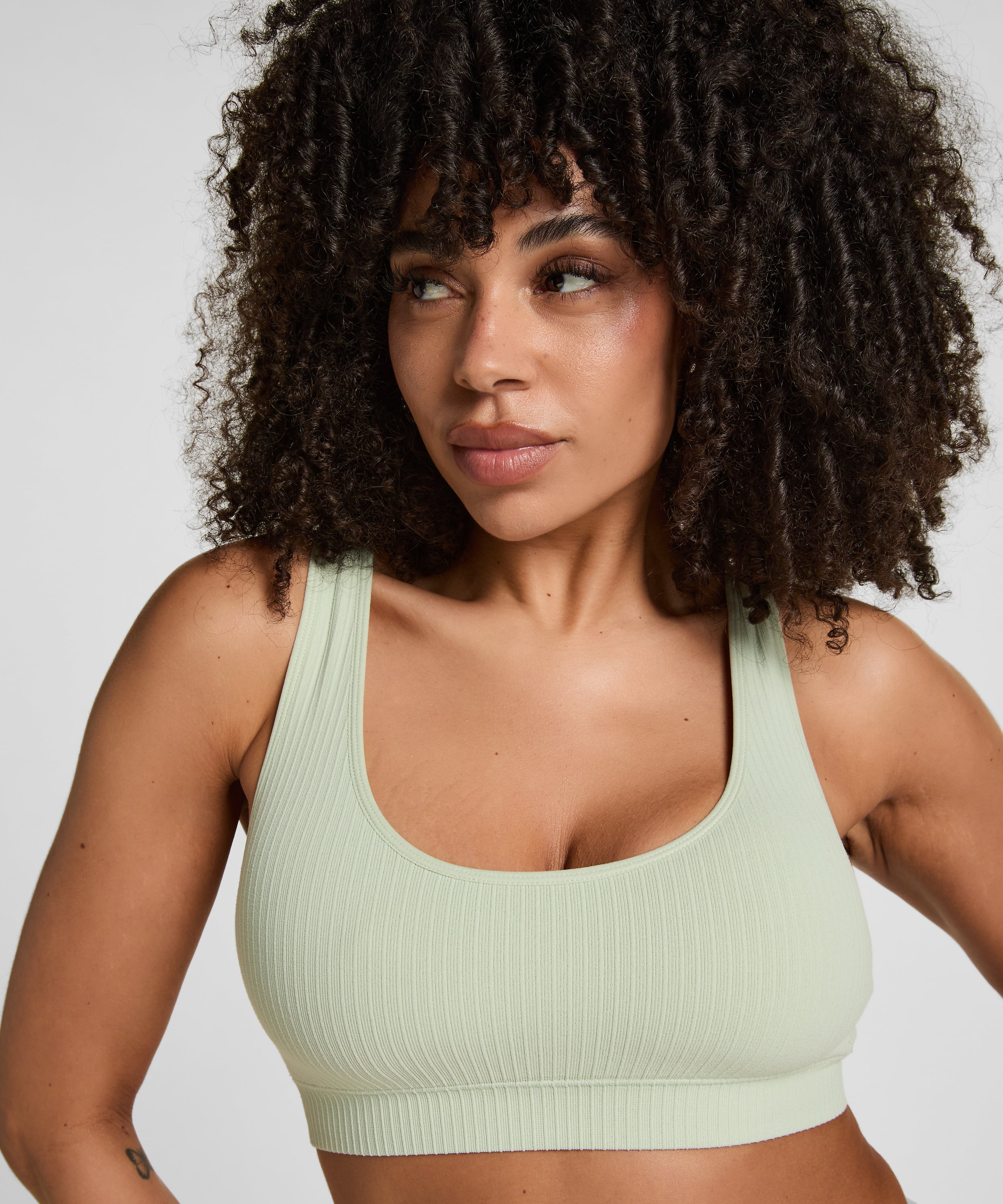 Dianne Scoop Bralette, Green, main