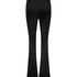 Flared Velvet Leggings, Black