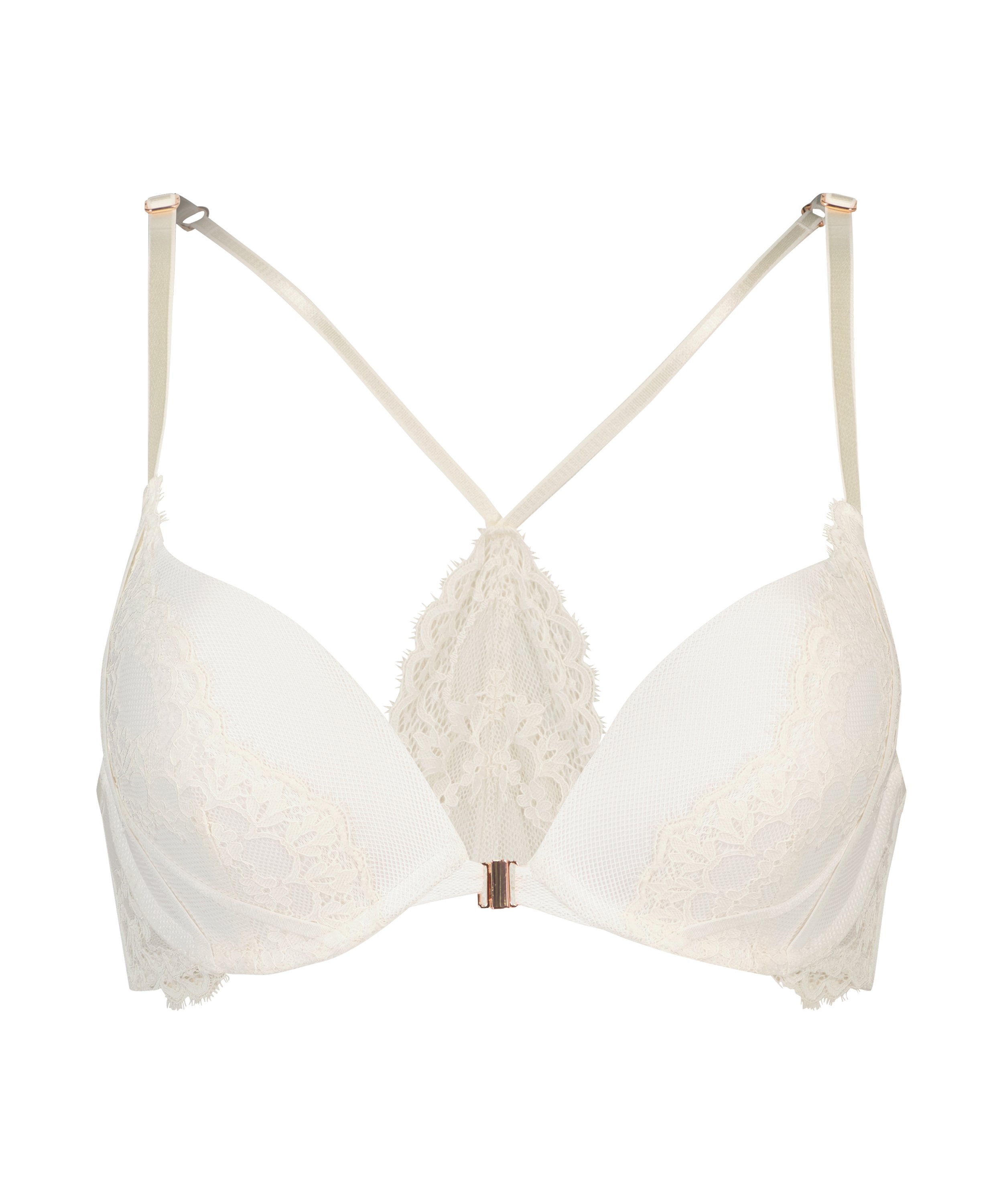 Miley padded push-up underwired bra, White, main