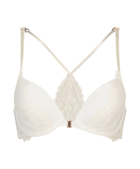 Miley padded push-up underwired bra, White