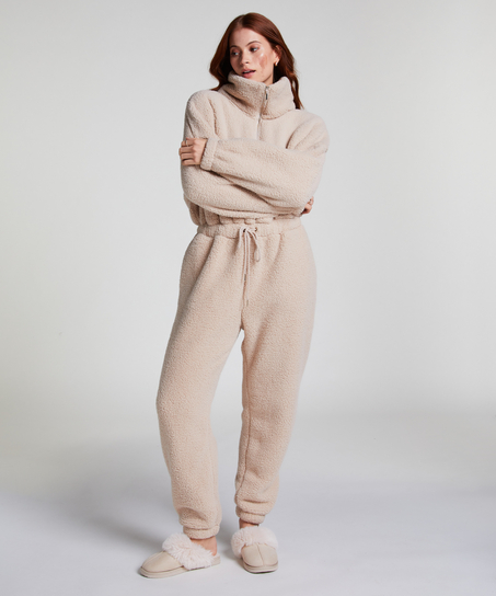 Onesie fleece, Beige
