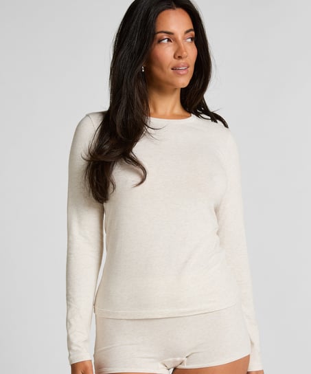 Longsleeved Shirt from Soft Cotton, Beige