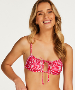 Chile Cropped Bikini Top, Pink