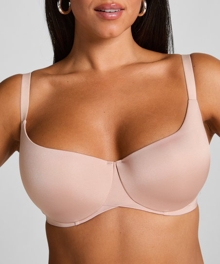 Smooth Padded Underwired Bra, Beige