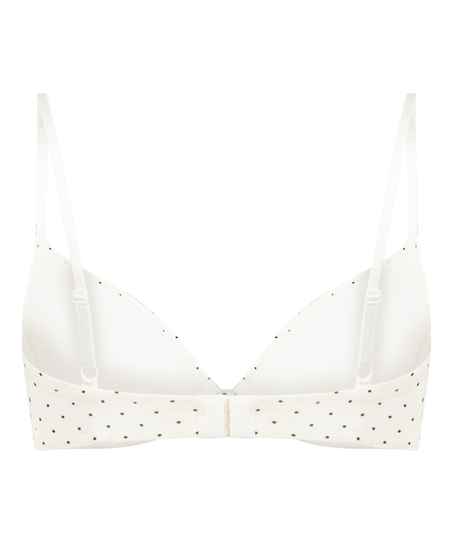 Plunge Padded Underwired Bra, White