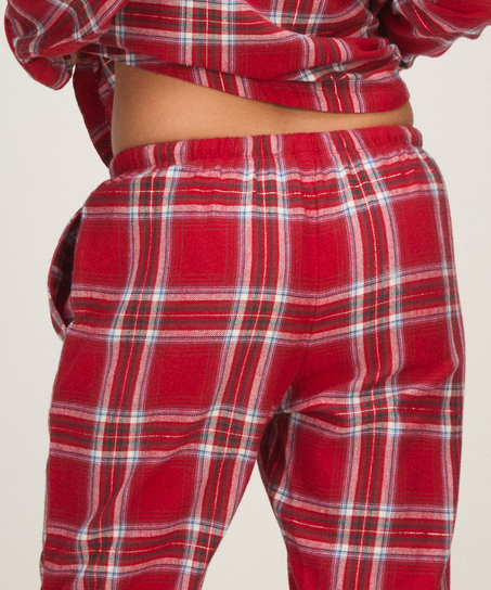 Flannel Pyjama Pants, Red