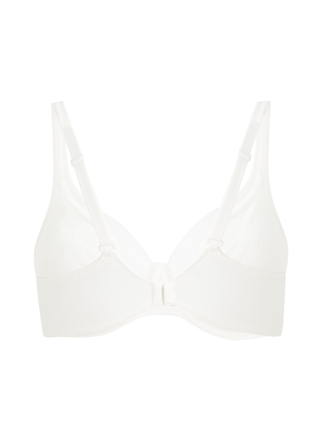 Mesh non-padded underwired bra, White