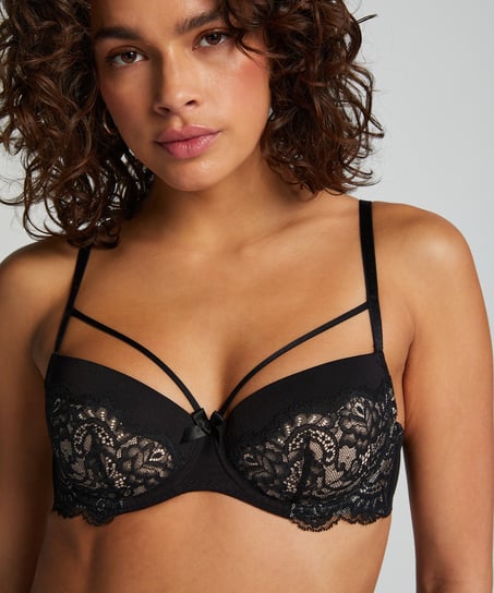 Mavis Padded Underwired Bra, Black