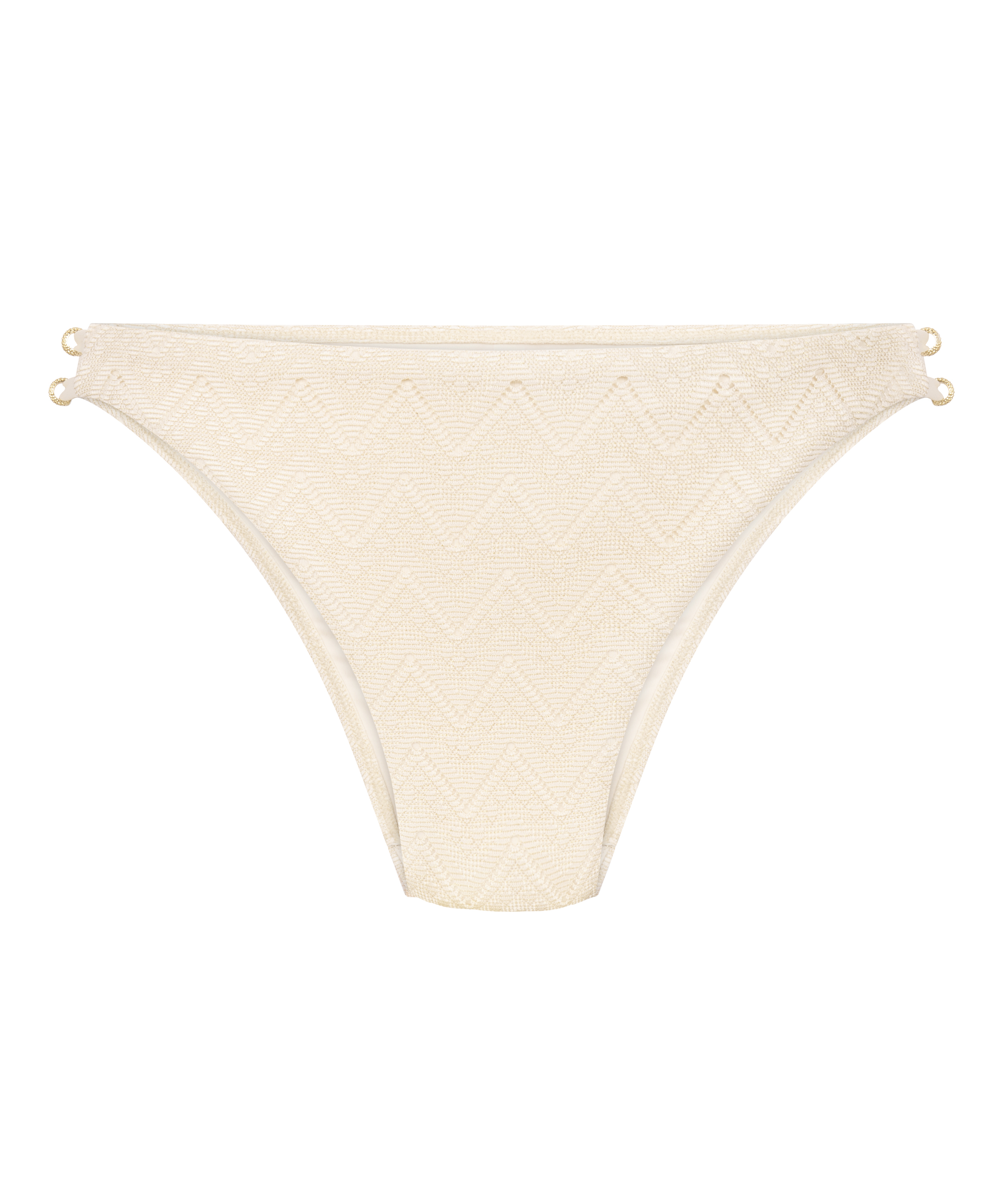 Crochet Bikini Bottoms, White, main
