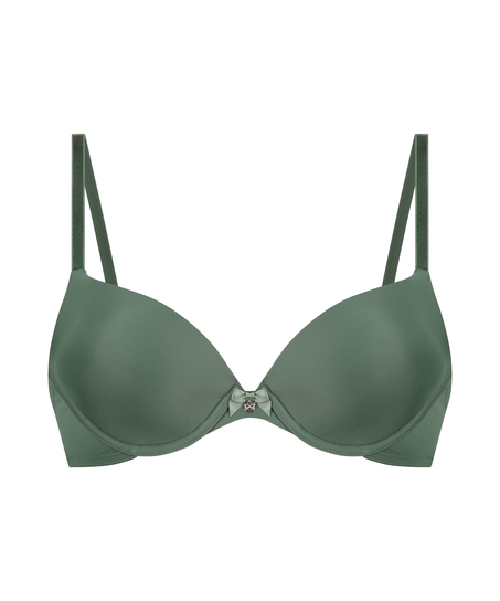 Plunge Padded Underwired Bra, Green