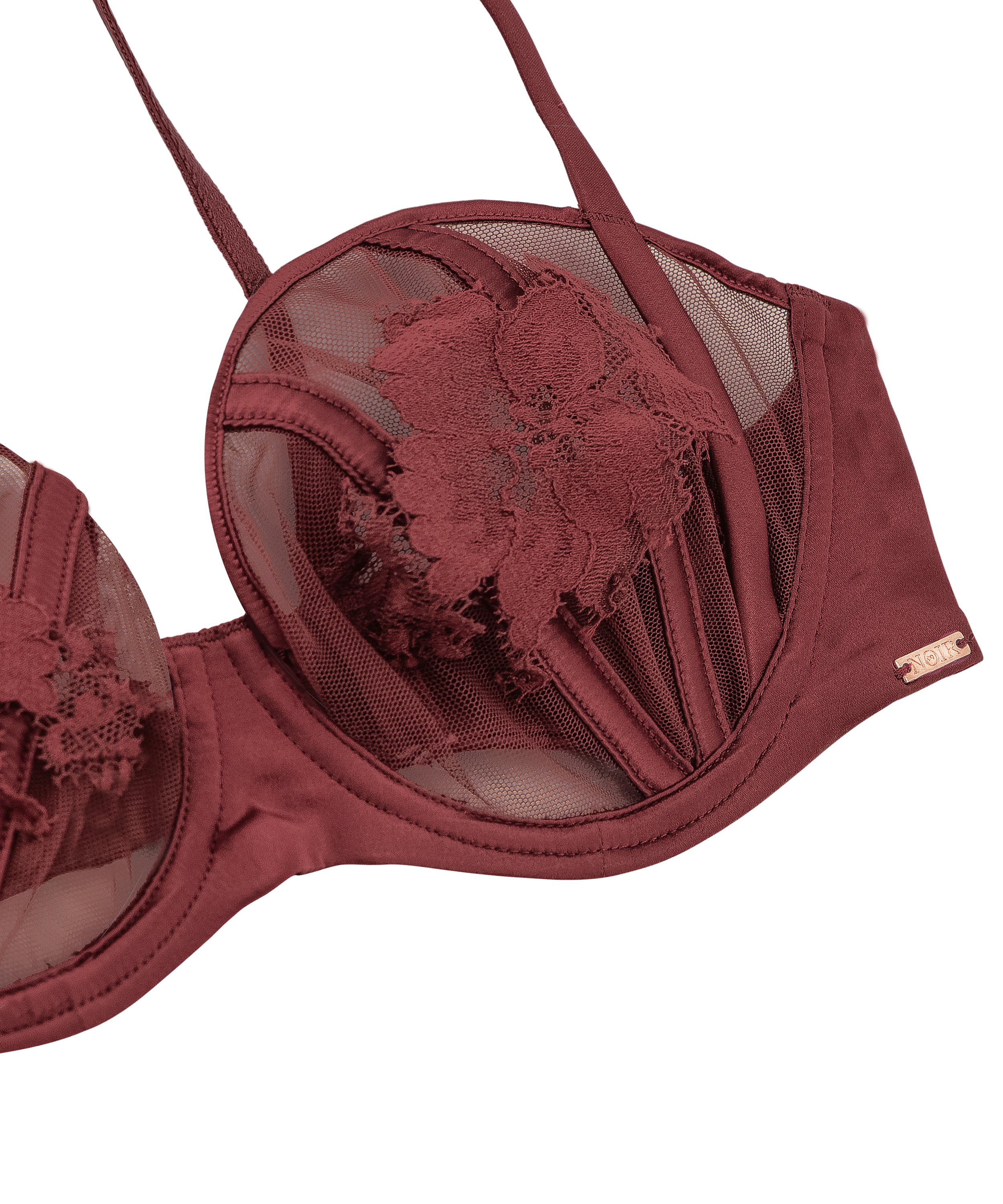 Ember Non-Padded Underwired Bra, Red, main