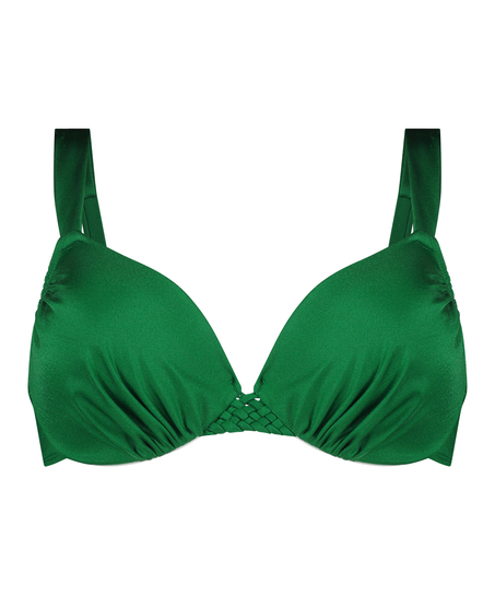 Antigua Padded Underwired Bikini Top, Green