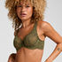 Daisy Non-Padded Underwired Bra, Green