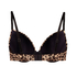 Plunge Padded Underwired Bra, Brown