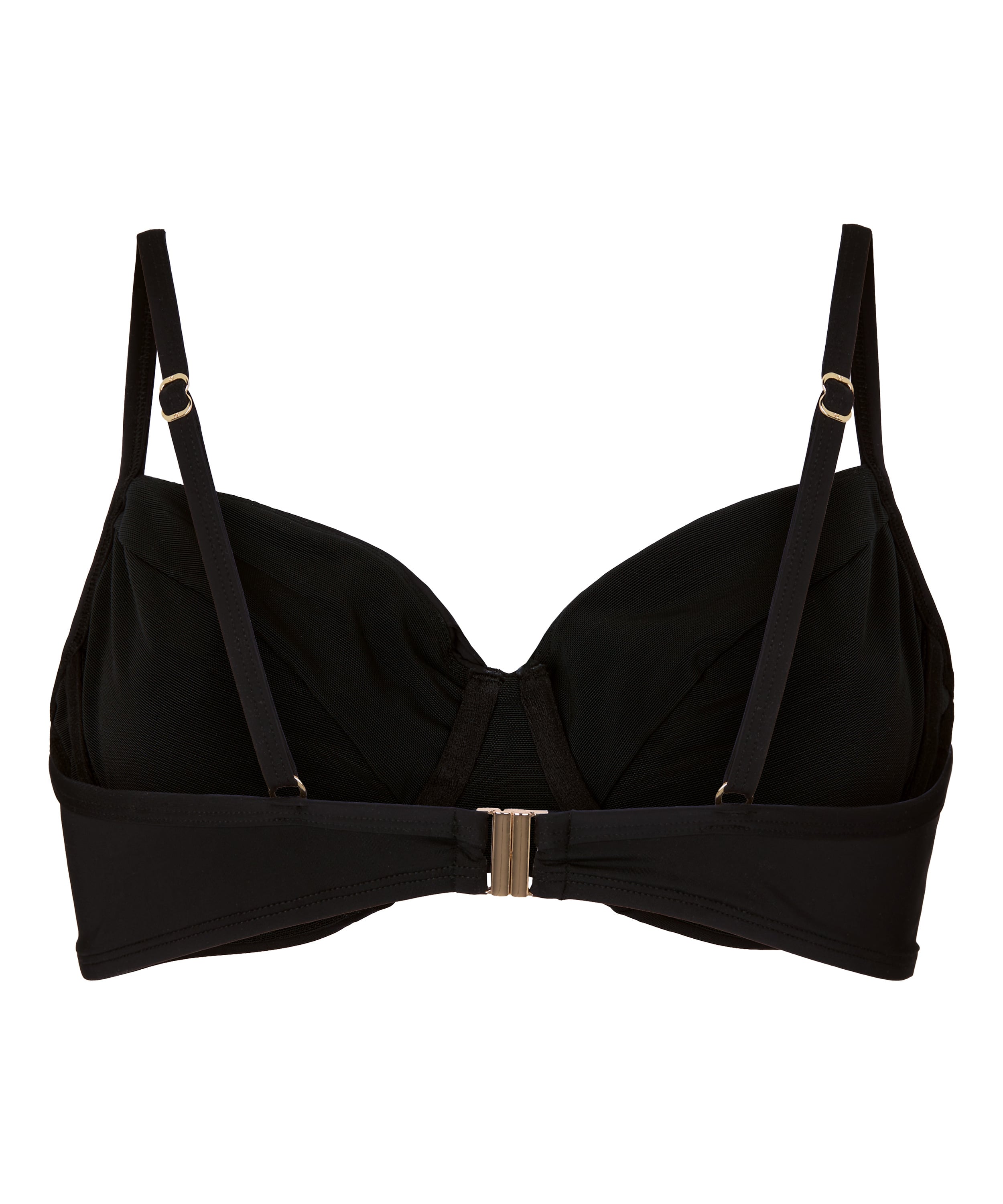 Non-Padded Underwired Bikini Top Luxe, Black, main