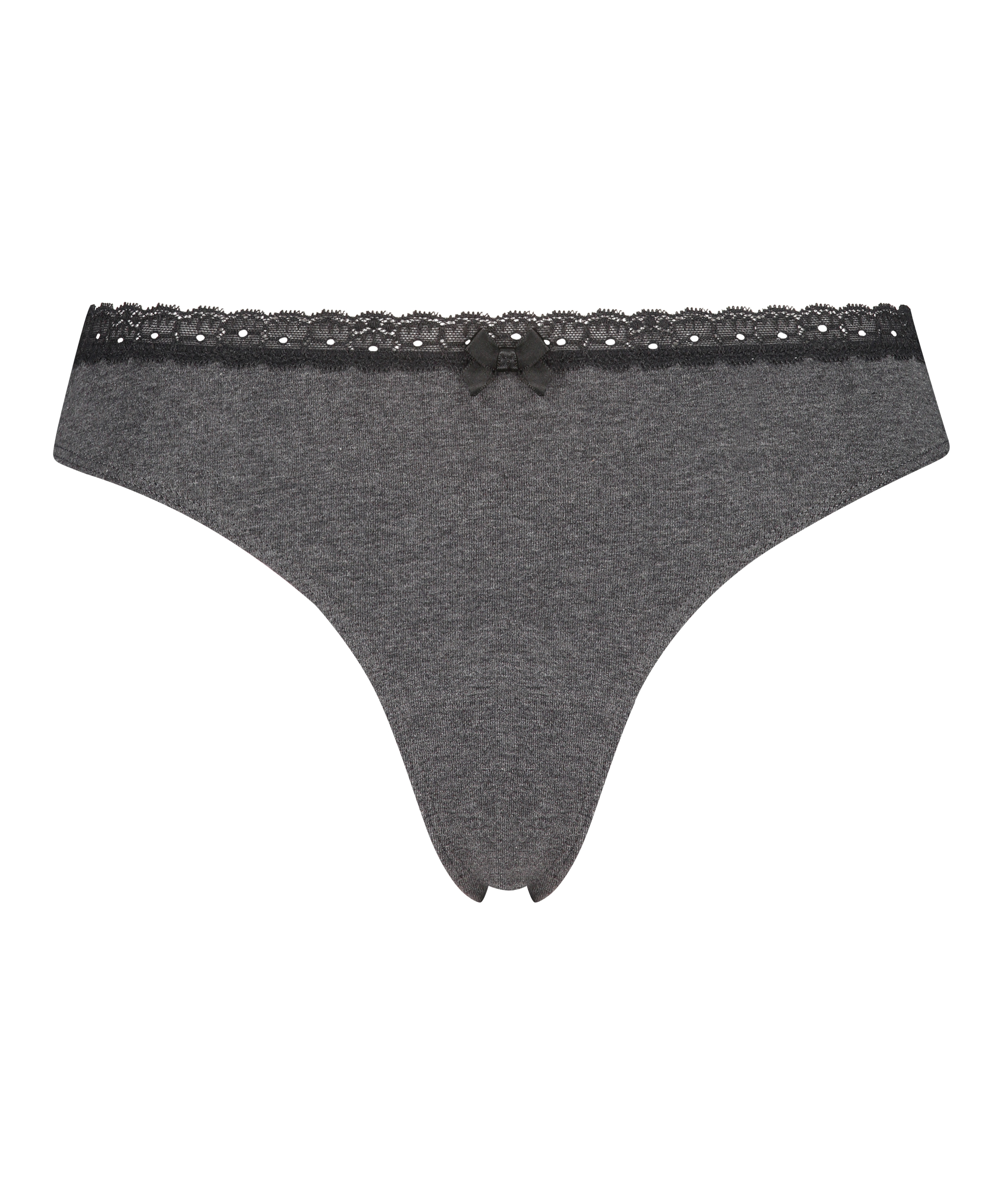 Cotton thong, Gray, main