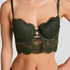 Amara Padded Underwired Longline Bra, Green
